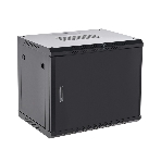 Шкаф коммутационный Rexant настенный 12U 600x600 мм пер. дв. металл черный, фото 1