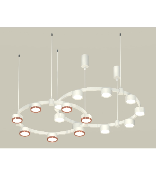 Светильник Ambrella light XR92081200/16 SWH/PPG белый песок/золото розовое полированное GX53 (A9208, C9241,C9236,N8112,N8126)