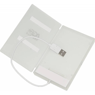 Контейнер для HDD AgeStar Внешний корпус 2.5' SATA HDD/SSD AgeStar SUBCP1 (WHITE) USB 2.0, пластик, белый, безвинтовая конструкция