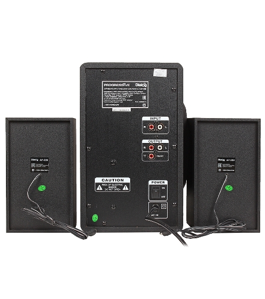 Акустическая система Dialog Progressive AP-220 черный 2.1, 30W+2*12W RMS, USB+SD reader