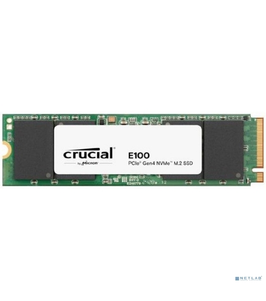 Накопитель SSD Crucial E100, 480Gb, M.2 2280, PCIe 4.0 x4, NVMe, R/W 4700/2500