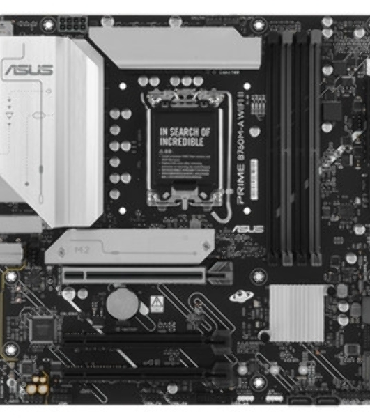 Материнская плата ASUS PRIME B760M-A WIFI II, LGA 1700, Intel B760, 4xDDR5, 4xSATA, 2xM.2, 1xPCIe 5.0 x16, 2xPCIe 4.0 x16, 1xHDMI, 1xDP, 1x2.5Gb LAN, Wi-Fi 6E, Bluetooth 5.4, 2xUSB-A 10Gbps, 4xUSB-A 2.0, 3x3.5 мм, 7.1, mATX