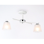 Светильник Ambrella light TR303201/2 WH/CH/FR белый/хром/белый матовый E27*2 max 60W 470*370*260, фото 1
