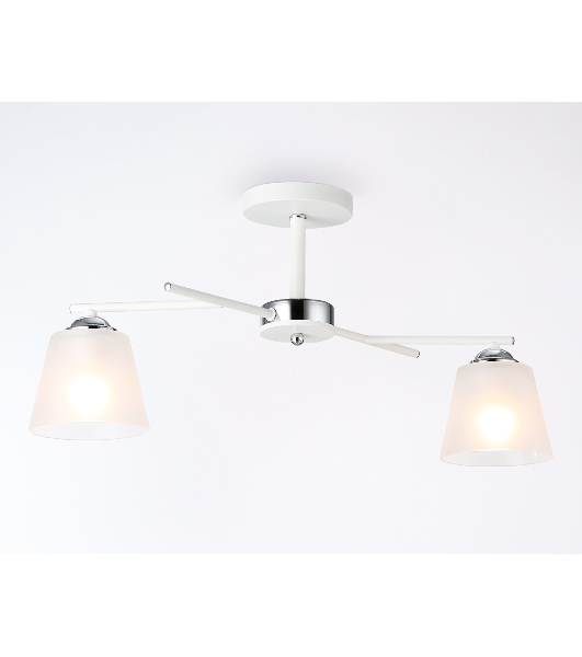 Светильник Ambrella light TR303201/2 WH/CH/FR белый/хром/белый матовый E27*2 max 60W 470*370*260