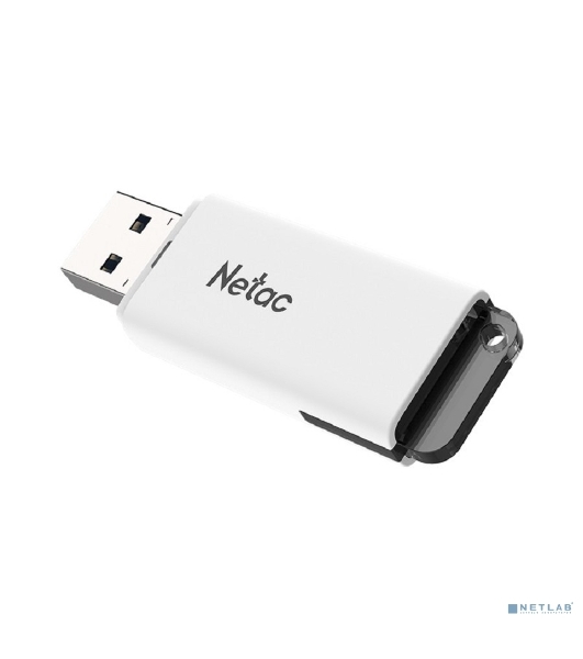 Флешка USB Netac U185 (NT03U185N-032G-20WH), 32Gb, USB 2.0, R/W 25/10, белый/серый