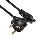 Кабель питания ноутбуков ExeGate Power PC5-0,5P (Евровилка Schuko->C5, VDE-250V-3*0.5мм2, медь, черный, 6A, 0.5м), фото3