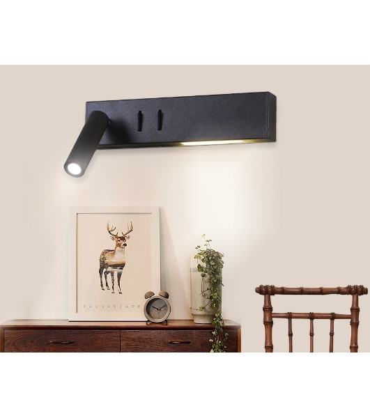 Настенный светодиодный светильник Ambrella light FW286 SCF кофе песок LED 4200K 3W+3W 260*50*65