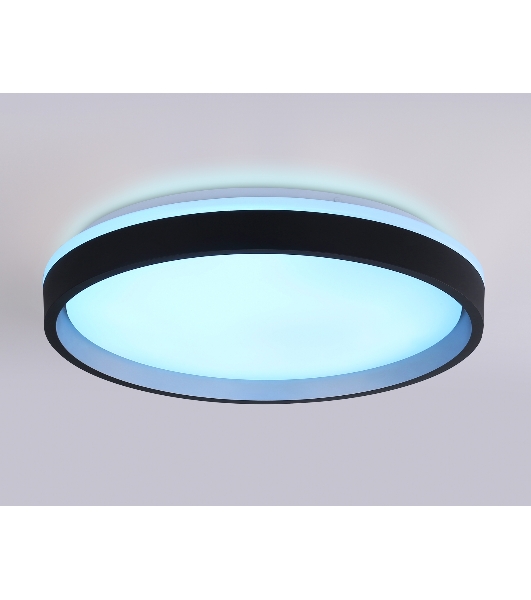 Светодиодный светильник RGB Ambrella light FZ610 BK/GD черный/золото IP20 66W 3000K-6500K+RGB D490*85 (ПДУ ИК)