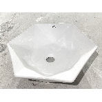 Раковина накладная на столешницу BAU Crystal 40х40, белая + выпуск клик-клак, хром, фото 1