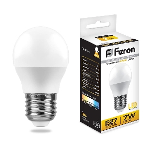 Лампа светодиодная Feron LB-95 7W 230V E27 4000K G45