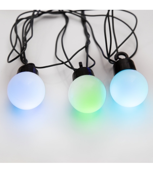 Гирлянда Neon-night 'Шарики' Ø30мм 5м, темно-зеленый ПВХ 25 диодов, цвет RGb