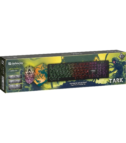 Комплект клавиатура+мышь Defender Tark C-779 проводной, USB, 2400 DPI, чёрный