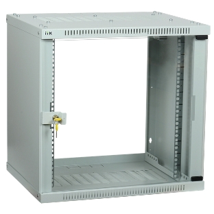 Шкаф LINEA WE 9U 550x350 мм дверь стекло серый ITK