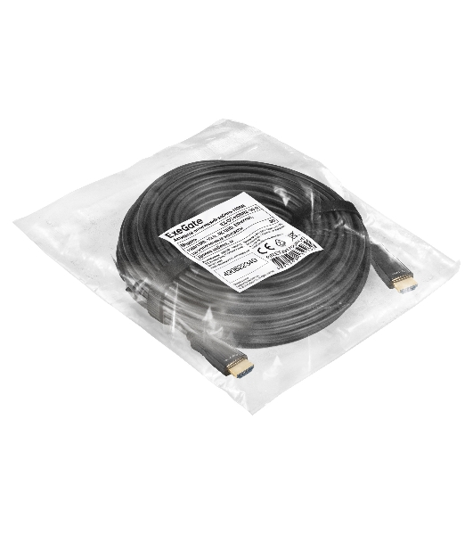 Активный оптический кабель HDMI ExeGate EX-CC-HDMI2-30.0 (19M/19M, v2.0, 30м, 4K UHD, Ethernet, позолоченные контакты)