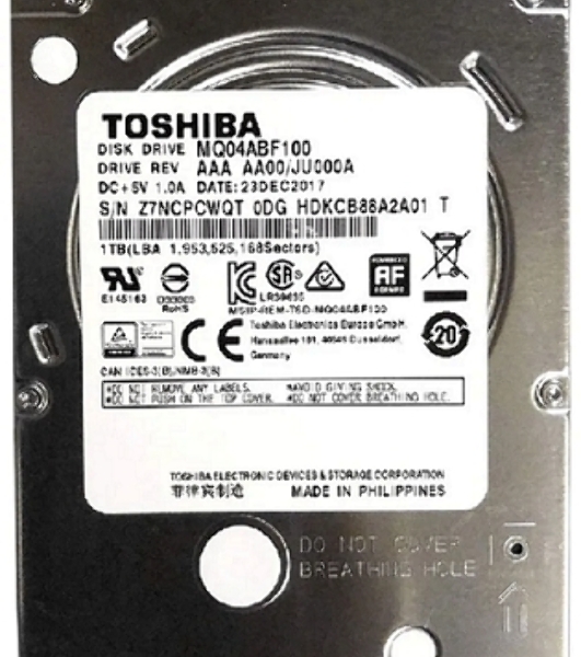 Жесткий диск Toshiba 1Tb 5400rpm MQ04ABF100 128Mb 2.5' SATA-III