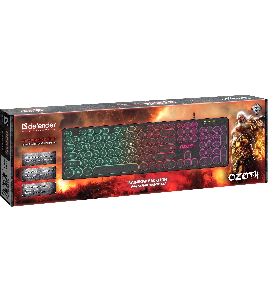 Клавиатура проводная Defender Ozoth GK-106, USB, черный