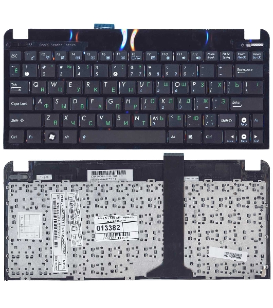 Клавиатура для ноутбука Asus Eee PC 1015 черная с рамкой