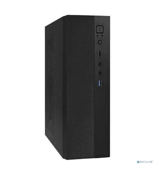 Компьютерный корпус Desktop ExeGate EX291267RUS MI-301U (mATX/mini-ITX, без БП, 1*USB+1*USB 3.0, аудио, черный)
