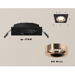 Комплект встраиваемого светильника Ambrella light XC7632006 SBK/PPG черный песок/золото розовое полированное MR16 GU5.3 (C7632, N7015), фото 1
