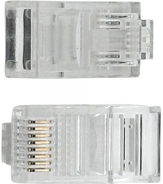 Коннектор Buro RJ45 прозрачный (упак.:20шт)