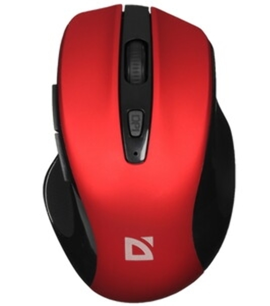 Мышь беспроводная Defender Prime MB-053 красный, 1600 dpi, радиоканал, USB, кнопки - 6