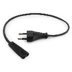 Кабель питания для ноутбуков, аудио/видео техники Gembird 0.5м, 2-pin, черный, пакет, фото5