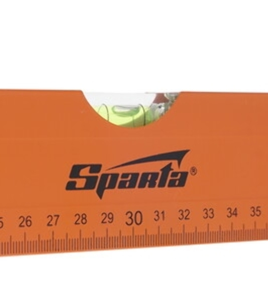 Уровень алюминиевый Sparta 600 мм, 2 глазка, линейка
