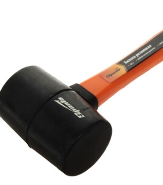 Киянка резиновая Sparta 225 г, черная резина, фибергласовая рукоятка