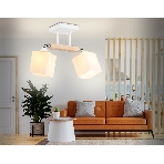 Светильник Ambrella light TR9511/2 WH/CH/FR белый/хром/белый матовый E27*2 max 40W 517*100*246, фото6