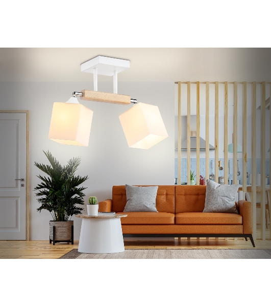 Светильник Ambrella light TR9511/2 WH/CH/FR белый/хром/белый матовый E27*2 max 40W 517*100*246