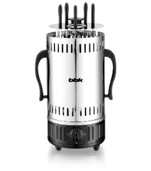 Шашлычница электрическая BBK BBQ601T нержавеющая сталь/черный