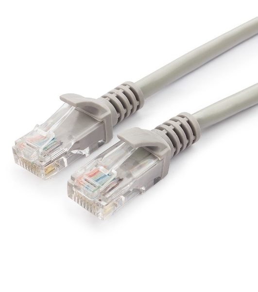Патч-корд UTP Cablexpert cat.5e, 2м, литой, многожильный, серый