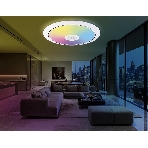 Музыкальный светодиодный светильник Ambrella light FZ710 WH белый IP20 40W 3000-6500K+RGB Music 370*56 (ПДУ ИК), фото12