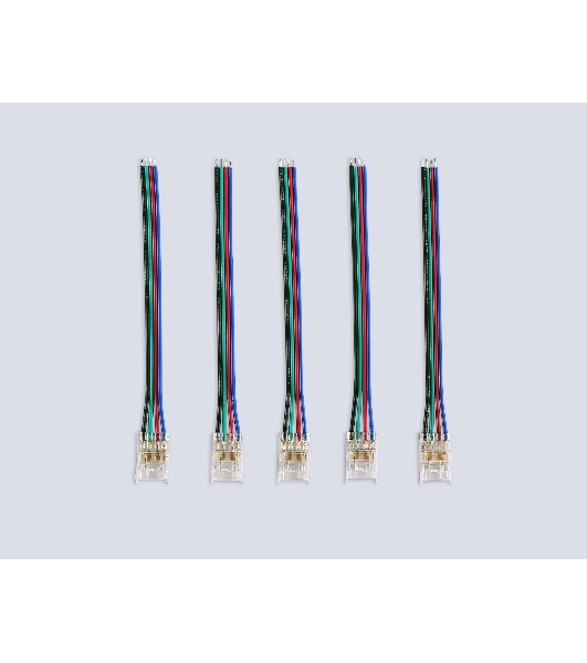 GS7411 Соединитель гибкий односторонний COB RGB 12/24V для лент 10mm (4 конт.) (5шт)