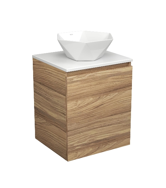 Тумба Bau Dream Blackwood 50 с дверцей, раковина BAU Crystal 40х40