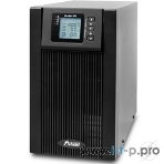 Источник бесперебойного питания PowerMan Online 2000VA черный (Online-Double conversion/LCD Display/USB/Software/RJ11/45,RS-232), фото2