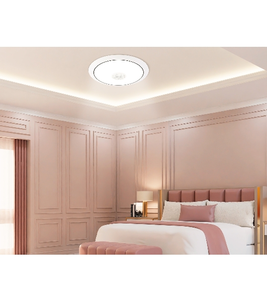 Музыкальный светодиодный светильник Ambrella light FZ710 WH белый IP20 40W 3000-6500K+RGB Music 370*56 (ПДУ ИК)