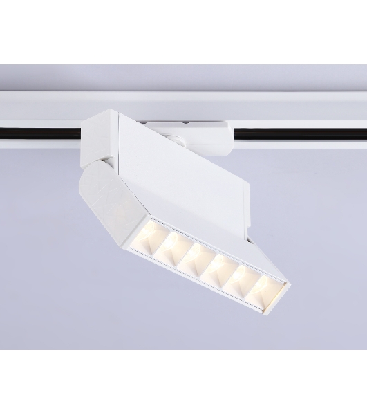 Трековый однофазный светодиодный светильник Ambrella light GL6811 WH белый LED 6W 3000K 24° 115*22*87