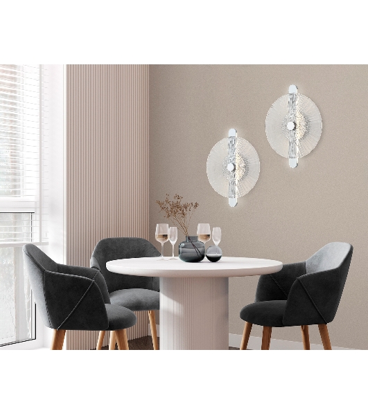 Настенный светодиодный светильник Ambrella light LH31141 СH/CL хром/прозрачный 13W 3000K 280*70*350