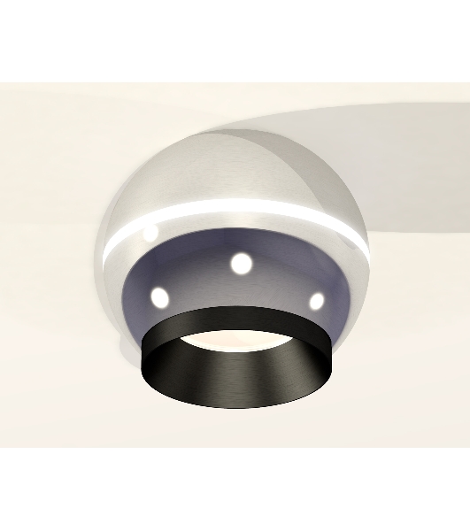 Светильник Ambrella Light XS1104001 PSL/PBK серебро полированное/черный полированный MR16 GU5.3 LED 3W 4200K (C1104, N7031)