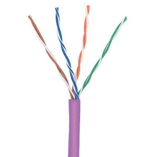 Кабель информационный Lanmaster TWT-5EUTP-NGLS кат.5е U/UTP не экранированный 4X2X24AWG PVC внутренний 305м фиолетовый