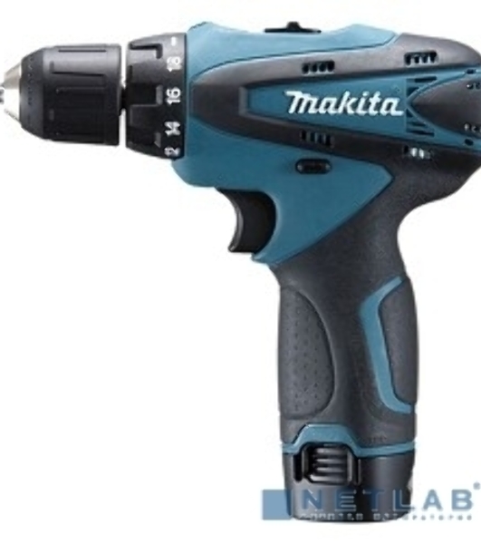 Дрель-шуруповерт Makita DF330DWE, 10,8 В, 1,3 Ач, 24 Нм, щеточный