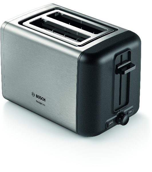 Тостер Bosch TAT3P420 нержавеющая сталь, 970 Вт, 2 слота