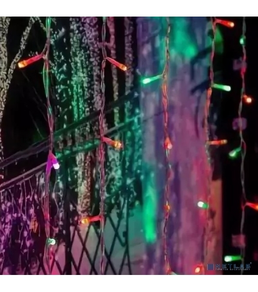 Гирлянда Neon-night 'Светодиодный Дождь' 2х2м, свечение с динамикой, прозрачный провод, 230 В, диоды RGB, 200 LED