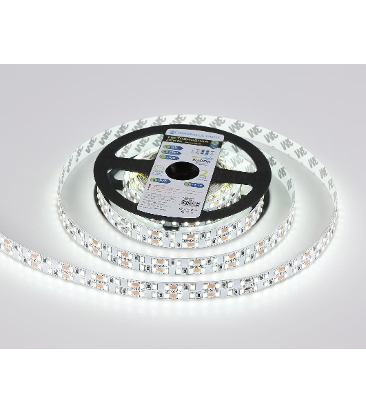 Светодиодная лента Ambrella light GS1603 2835 240Led/ 19.2W m/ 12V IP20 6500K/ 5000*14*1.2mm (2 конт.)