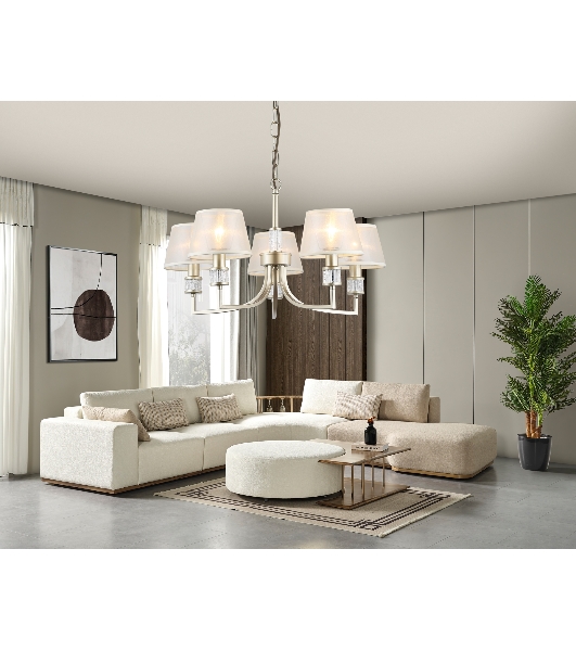 Люстра Ambrella light LH71214/5 CGD золото E14/5 max 40W D620*740