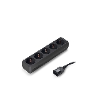 Сетевой фильтр для ИБП ExeGate EX221201RUS SPU-5-1.2B (5 розеток, 1.2м, UPS вилка IEC320-C14, черный), фото 1