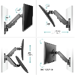 Кронштейн (держатель) ONKRON G120 для телевизора 13'-34' дюймов настенный, черный, фото21