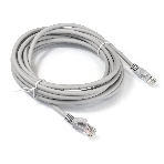 Патч-корд ExeGate EX286385RUS UTP-RJ45-RJ45-5e-5M-LSZH-GY, UTP, cat.5e, LSZH, 5м, серый, фото 1