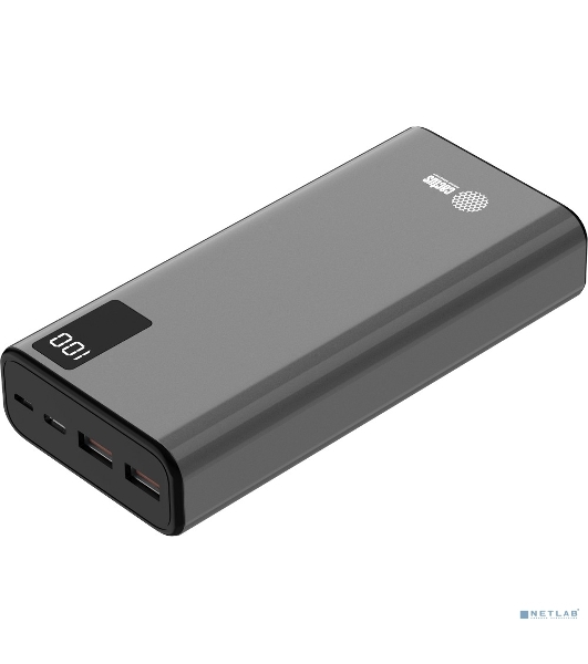 Портативный аккумулятор Cactus CS-PBFSFA-20000 20000mAh 4.5A 2xUSB-A/USB-C серый